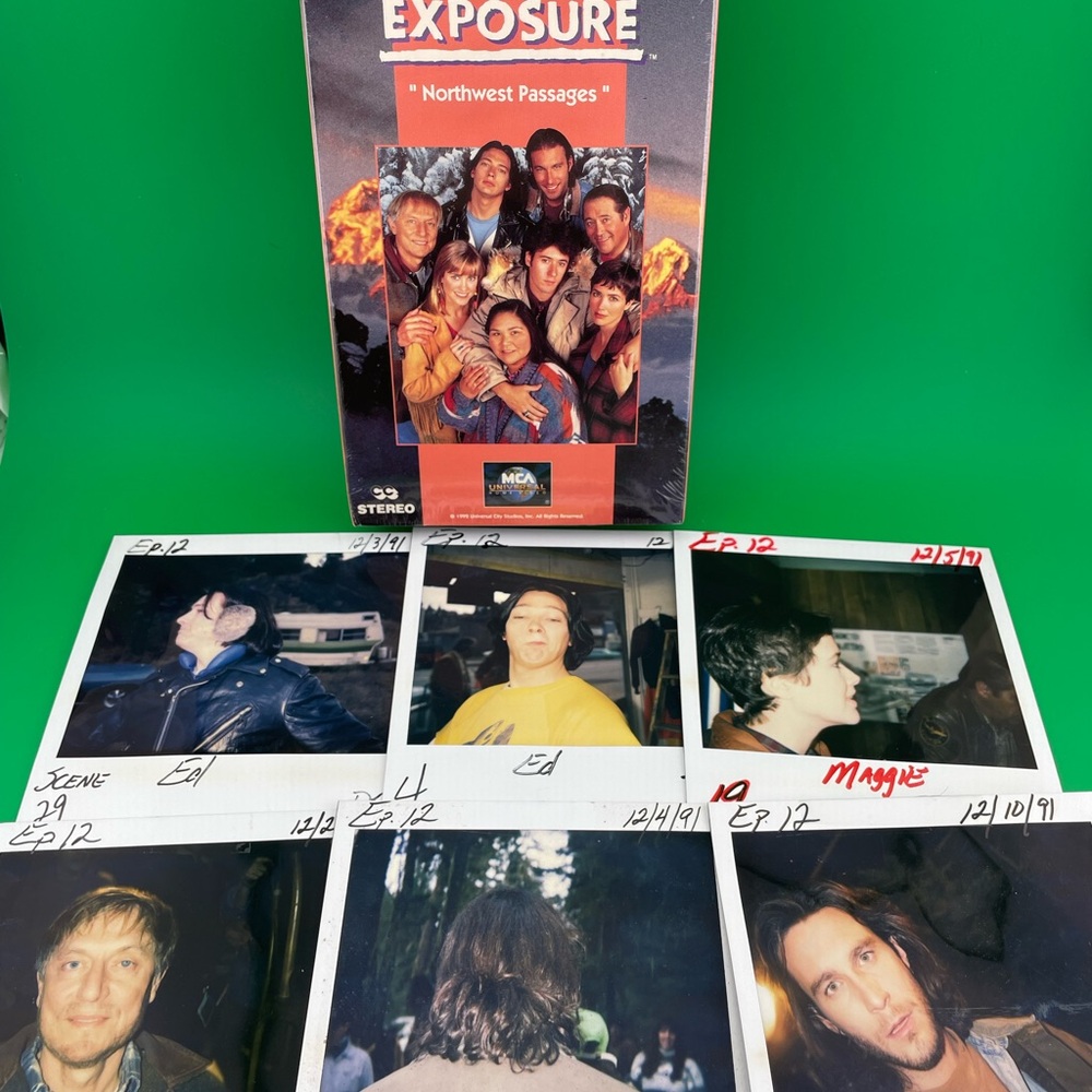 LOT 3 - Vintage Northern Exposure Production Polaroid Photos with bonus VHS